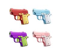4 Pcs 1911 3D Printed Small Pistol Toys for Stress Relief, Suitable for Adults and Kids for Relieving ADHD, Anxiety