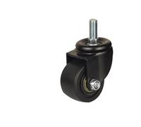 4 Pcs 2.5 Inch Low-Profile Swivel Casters with Brake Heavy-Duty Nylon Wheels M12/M16 Threaded Stem for Industrial Use(Universal-M16x30mm)