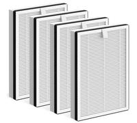 4 Pcs/2 Sets HEPA/Carbon Replacement Filter for NuWave OxyPure 47401 47402 Portable Air Purifier for Large Room up to 1361 sq.ft with Dual Air Inlet