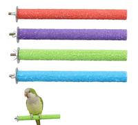 4 Pcs 20 cm Parrot Perches, Rough Sand Bird Paw Grinding Stick Wooden