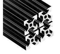 4 Pcs 200mm Aluminum Extrusion V Slot 2020 European Standard Anodized Profile Frame Machine for 3D Printer Parts Linear Rail CNC DIY Equipment, Electrophoresis Black,
