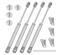 4 PCS 200N/44lbs Gas Struts Slow Down Lift Stay Support Heavy Duty Gas Spring Kitchen Cabinet Door Toy Box Stay Soft Close Hinge Lift Up Spring Flap Gas Strut