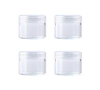 4 Pcs 20g Clear Plastic Cosmetic Jars Round Cream Jars Small Makeup Pots Cream Sample Containers Empty Lotion Containers Travel Sample Jars