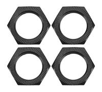 4 Pcs 24mm Wheel Hex Hub Nut, High Strength RC Hex Hub Nut Compatible with 1/5 Outcast Kraton 8s(Black)