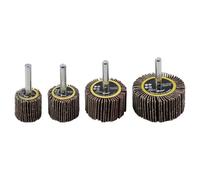 4 Pcs 25/30/40/50 mm 80# Sanding Flap Disc Wheel for Rotary Tool, Grinding and Polishing Accessories Made of Emery Cloth Compatible with Electric Drill and High-Power Mill