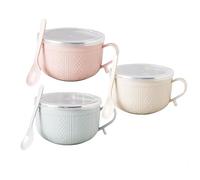 4 PCS 25-Oz Mug Meals with/Lid-Its, 2026 New Mug Meals with Lids,Large Soup Mugs with Plates, for Coffee, Stews, Ideal Christmas, Holiday Winter Mug Set (3PC)