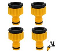 4 Pcs 3/4-Inch and 1/2-Inch Garden Hose Tap Connector Adapter Set