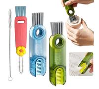 4 Pcs 3-in-1 Cup Lid and Bottle Crevice Cleaning Brush | Portable and Versatile Cleaning Brushes