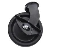4 Pcs 3 Inch Heavy Duty Black Brake Casters with ScrewsUniversal Trolley Wheels for Smooth Rolling on Furniture Dining Hotel & MoreDurable PP Material