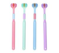 4 PCS 3 Sided Toothbrush for Kids & Adults, Autism Toothbrush, 360° Deep Clean, Soft Bristles, Ergonomic Handle, Efficient Oral Care for All Ages, Travel-Friendly Design