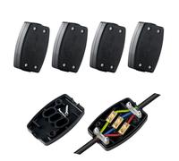 4 Pcs 3 Terminal Electrical Junction Box, Power, 13A 250V Electrical Connectors for Indoor Lighting (Black)