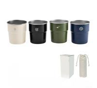 4 Pcs 300Ml Stainless Steel Outdoor Step Cup Set, Stackable Design Made Of 304 Stainless Steel For Camping And Travel Use, With Storage Bag(300ml four colors)