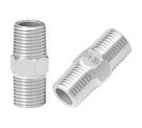 4 PCS 304 Stainless Steel Threaded Pipe Fittings, 1/4" BSP Male Pipe Connectors (1/4")