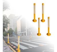 4 Pcs 31.5" Reflective Safety Traffic Cones, Channelizer Posts for Crowd Control & Hazard Warning, Durable Sidewalk Caution Posts with High Visibility Tape