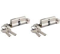 4 Pcs 35T/35 Thumb Turn Euro Cylinder Lock (70mm),Euro Door Barrel Lock with 3 Keys, Anti-Pick Door Lock with Key, High Security for Wooden, UPVC and Composite Doors (2pack)