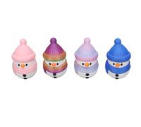 4 Pcs 3D Printed Xmas Snowman Figurines - 2.76 Inch Modern PLA Snowman Decor for Home, Office, Holiday Tree, Premium Art Collection
