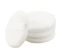 4 pcs 4.13 Inch Round Powder Puff, Ultra Soft Washable Reusable Large Velour Face Body Powder Puff Loose Powder Puff Wet Dry Makeup Tool