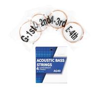 4 Pcs 4 String Acoustic Bass Strings Carbon Steel Hexagonal Core Alloy Bass Strings Musical Instrument Accessories Carbon Steel Hex Core Alloy Base Strings