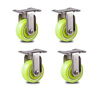 4 Pcs 40mm Castor Wheels Small Swivel Trolley Casters with Nylon Plate Universal Replacement for Furniture & Flower Pots Easy Mobility Rolling Casters