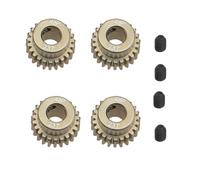 4 PCS 48DP 23T Pinion Motor Gear, Hard Anodised Aluminium 5mm Bore, Compatible with 1/10 RC Buggy, Short Course Truck & Drift Car, Includes Grub Screws