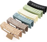 4 PCS 5 Inch Extra Large Claw Clips for Women, Large Jumbo Claw clips for Thick Long Curly Hair, Oversized Matte Non-slip Rectangle, Durable Strong Hold Hair Clip, Non-slip Square Jaw Clips