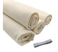 4 Pcs 50x50cm Plain Beige Cotton Embroidery Fabric, Soft Aida Cloth for DIY Needlework Sewing