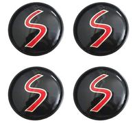 4 Pcs 54mm Wheel Center Caps- Wheel Hub Centre Caps For Mini Cooper S Accessories, Hub Cover for Mini S, JCW, R53 R56 F56 F60, Car Decoration, Styling, and Logo Wheel Hub Covers