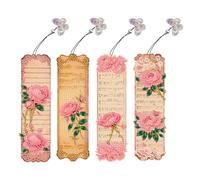 4 Pcs 5D DIY Special Shape Diamond Art Painting Bookmark, Dream Catcher Butterfly Diamond Bookmark for Beginners, Diamond Painting Bookmark Making Crafts Kits for Book Reader Gifts-10