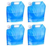 4 Pcs 5L Water Container 5L Collapsible Water Carrier, Foldable Water Storage Bottles, Camping Water Containers, Outdoor Folding Water Bags Portable for Camping Hiking Picnics BBQ Drinking Travel