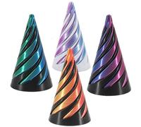 4 Pcs 6.4 cm Impossible Cone Fidget Toy, 3D Printed Fidgettoy for Stress Relief, Spiral Cone Fidget Toy for Adults and Kids, Fidgetcone Desk Decor for Home, Office and School
