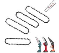 (4 Pcs)6-Inch Mini Chainsaw Chain,1/4LP 37Drive Links for 6" Mini Cordless Electric Portable Battery Powered Handheld Chainsaw for Wood Branch Cutting