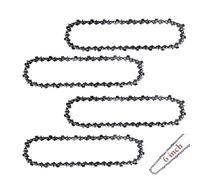 （4 Pcs ）6 Inch Mini Chainsaw Chain 36 Drive Links 1/4LP .043, 6 Inch Replacement Chains for Cordless Electric Portable Mini Chainsaw For Wood Branch Cutting