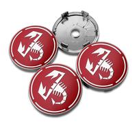 4 Pcs 60mm Car Hub Centre Caps Compatible with for Fiat Abarth 595 500 Abarth 124 Spider - Rugged and durable Wheel Center Hub Cap,C