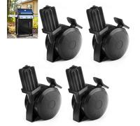4 Pcs 70360 Locking Caster & Insert Compatible with Weber Spirit Series 2009-2012, for Genesis 300 Series 2007-2016 & Summit Grill Parts 2007-2011 (Caster Diameter: 2-7/8", Caster Stem length: 1-1/4")