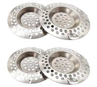 (4 pcs) 70mm Stainless Steel Kitchen Sink Strainer Plug Sink Sieve Sink Hole Strainer Drain Protector for Bathroom and Kitchen, Hair Catcher Stopper for Bathtub, White