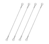 4 Pcs 8" Cabinet Door Restraint, Door Restrictor Stainless Steel Cabinet Lanyard Door Restraint Cable Flexible Braided Limiter for Chest Cupboard Doors Hinge Restraint with Eyelets for Secure Fixing