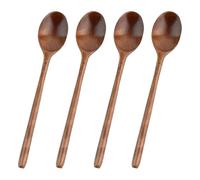 4 Pcs 9.25 Inch Small Wooden Spoons,Soup Spoon,Wooden Table Spoon,Wooden Mixing Spoons,for Cooking Service Stirring Coffee Tea Honey Spice Kitchen Tools Utensils