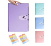 4 PCS A4 Expanding File Organiser, Poly Pockets Document Organiser, 8 Compartment Folder Large Capacity Document Bag Accordion, Expandable Folder for Office, Business Trip, Home