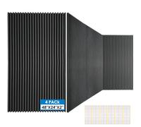4 PCS Acoustic Panels,48''X24''X2'' Soundproof Foam Wall Panels,High Density Fireproof Noise Cancelling Foam Studio Foam Panel,Noise (Black 4 Pack)