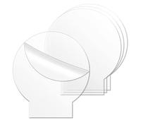 4 Pcs Acrylic Sheets for Light Base,Acrylic Sheet Clear Cast, Plastic Glass Board for LED Light Base, DIY Display Projects, Signs, 0.16"(4mm) Thick, Round (Transparent)