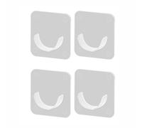 4 Pcs Adhesive Curtain Rod Holder, Heavy Duty Stick On Shower Rail Retainer for Wardrobe Closet Window Pole (Universal Fit, Waterproof)
