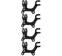 4 pcs Adjustable Bike Disc Brake Adapter Bracket for Frame Conversion | Carbon Steel Build, Black Finish, Simple Installation, Small Wheel Bikes and Frame-Less Bicycles
