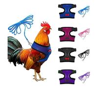 4 Pcs Adjustable Chicken Harness with Leash- 4 Styles Comfortable Hen Vest Breathable Mesh Training Harness and Leash for 2.5-3.6 Lb Duck Goose Hen Small Pets