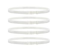 4 pcs Adjustable Crop Tuck Band for Shirts, Shirt Tuck Band Shirt Cropping Band Elastic Crop Top Band for Women, Change The Style of Your Tops（white）