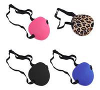 4 Pcs Adjustable Eye Patch Set, Comfortable Eye Patches for Adults & Kids, Amblyopia Lazy Eye Patches for Left & Right Eye, Soft & Adjustable Eye Patches