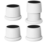 4 Pcs Adjustable Furniture Risers, Bed Leg Elevators With Anti-Slip Pads, 1.57-2.48 Height Adjustable Design For Bed, Table, Cabinet, And Desk