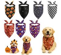 4 Pcs Adjustable Holiday Party Birthday Triangle Reversible Dog Costume for Small Medium Large Dogs (7 PCS)