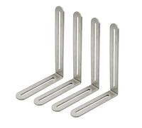 4 PCS Adjustable L-Shape Corner Brace, ULIFESTAR Heavy Duty Thicken Stainless Steel Joint Right Angle Brackets L Slotted Support Shelf Bracket for PC Case,Fixing Furniture-120x165x3mm/4.72x6.5x0.12''