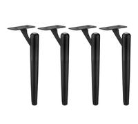 4 PCS Adjustable Metal Coffee Table Legs DIY Desk Legs Set for Dining & Coffee Tables Modern Black Fur Legs 35cm/14in Office Workbench Furniture Hardware