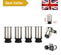 4 Pcs Adjustable Round Legs for Tables & Cabinets - Heavy-Duty Stainless Steel